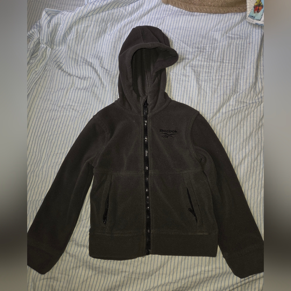Reebok Kid's Dark Gray Zip-Up Sweater